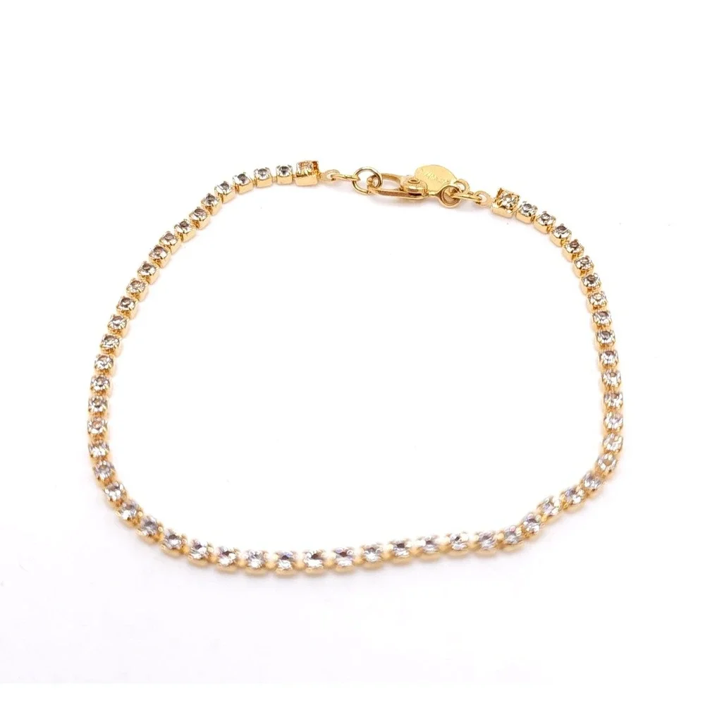 Monet Gold Tone Rhinestone‎ Tennis Bracelet